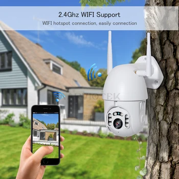 1080P IP Kamera, Wifi Vandeniui Mini Speed Dome Kamera Lauko Mini Kamera HD Home Security PTZ Kameros, WiFi Dviejų krypčių garsas