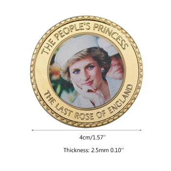 Didžiosios britanijos Princesė Diana Auksą, Sidabrą, Monetas, Monetų Laikiklis Paskutinis Rose Vertės Monetų Kolekciją Suvenyras, Dovana