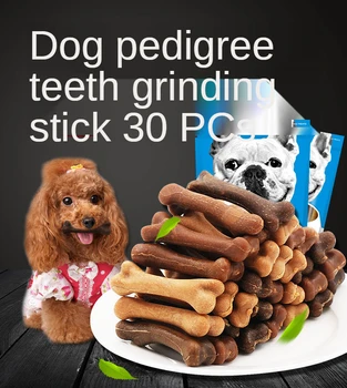 Gamyklos tiesioginio pardavimo didmeninės pet užkandis šuo šlifavimo stick dantų valymo mokymas atlygį užkandis valyti dantų, kaulų 30