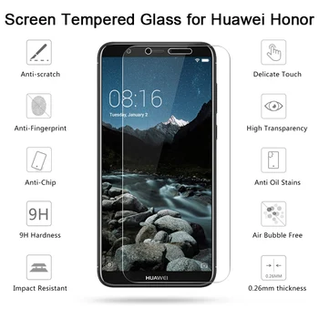 2vnt! Grūdintas Stiklas, Apsauginis Stiklas Huawei Y7 Premjero Y6 Pro Y5 Lite Y3 Screen Protector, ant Huawei Y5 Y6 Y3 ii