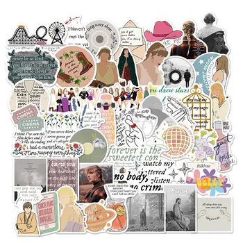 10/50PCS Taylor Albumą Swift Dainininkas Lipdukai Gerbėjai, Animacinių filmų Lipdukai, Lipdukai, Nešiojamas kompiuteris 