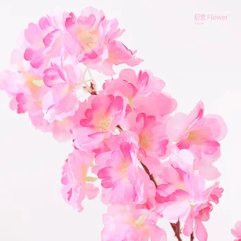 100CM Pink Cherry Blossom Dirbtinių Gėlių Puokštė Sakura 