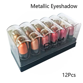 12Pcs/Set Professional žymėjimo įrankis Blizgučiai Mirguliavimas Eyeshadow Stick Akių šešėliai Rašikliu, Pieštuku Moterų Kosmetikos Akių Makiažo Priemonės