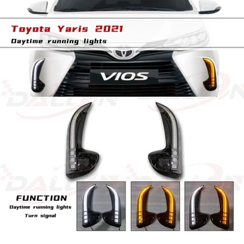 12V vieną rinkinį LED Foglight Toyota Yaris Vios 2021 Automobilių Reikmenys Vasaros automobilių šviesos Vandeniui ABS Dangtis