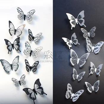 18pcs/daug 3d Crystal Butterfly Siena Lipdukas Gražių Drugelių Art Lipdukai Namų Dekoro Lipdukai, Vestuvių Dekoravimas Ant Sienos