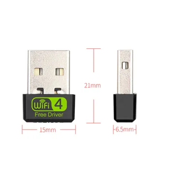 1PCs Mini USB WiFi Adapteris 150Mbps Wi-Fi Adapterį, KOMPIUTERIO USB, Ethernet, WiFi Dongle 2.4 G Tinklo plokštė Antena Wi Fi Imtuvas