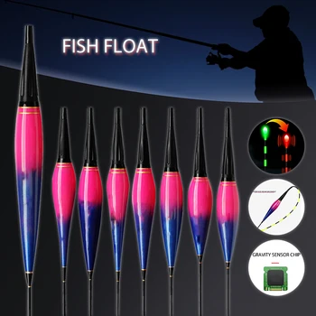 1Pcs Smart LED Žvejybos Plaukti Labai Jautrių Žuvų Bite Priminti Plūduro Gravity Jutiklis Žėrintis Elektros naktinė Žvejyba Plaukti MJ