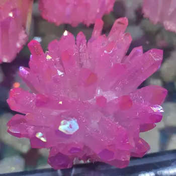 1pcs aukštos kokybės natūralių kristalų sankaupos rožinė galvanizavimo aura kristalų sankaupos surinkimo arba namų puošybai