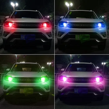 1set T10 RGB LED W5W 194 5050 SMD Automobilių Šalinimas Šviesos Kupolas Skaitymo Lemputės 12V COB RGBW Auto Interjero Šviesos Atmosferą, Lempos