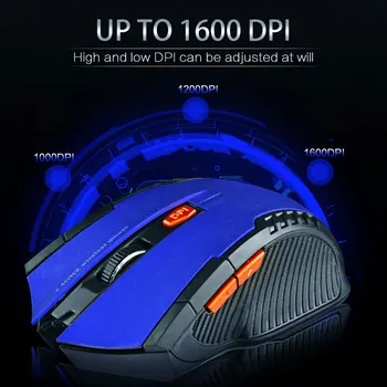 2.4 GHz bevielę Pelę Su USB Receiver Žaidėjus 2000DPI Ergonomiškas Dizainas, Pelė Kompiuterinių Žaidimų Pelės PC Laptop Notebook