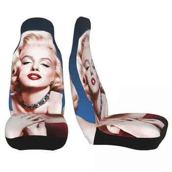 2 automobilių kėdė padengti Marilyn Monroe automobilių kėdė padengti Marilyn Monroe Custom automobilių kėdė padengti padarys Tinka Bet kokiam Automobiliui/Sunkvežimis/Van/RV/VISUREIGIS