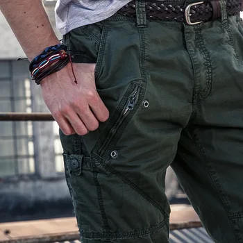 2019 Naujas Multi-Pocket Vyrų Karinių Krovinių Kelnės laisvo Stiliaus Vyrų Armija Poilsiu Kelnes Taktinis Atsitiktinis Mados Ilgos Kelnės Vyras