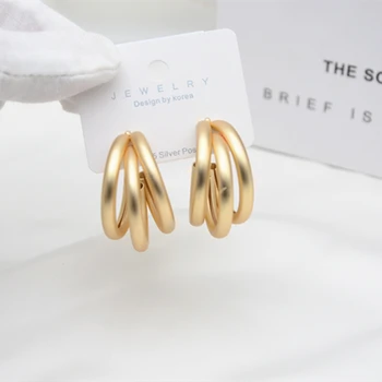 2020 Mados Pietų Korėja C formos deformacija, geometrijos aukso metalo retro geometrinis auskarai, pakabukas auskarai mergaites vestuvių dovana
