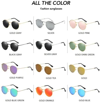 2021 Poliarizuoti Akiniai nuo saulės Vyrams Derliaus Prekės Dizaineris Saulės akiniai Moterų/Vyrų Klasikinis Apvalus Saulės Akiniai UV400 Oculos De Sol Gafas