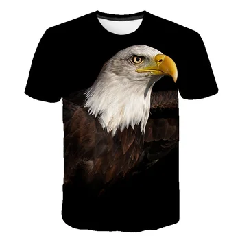 2021 naujas Rekordines erelis 3d spausdinimo moterų ir vyrų t-shirt minkštos medžiagos marškinėliai atsitiktinis palaidų t-shirt sporto vyrų streetwear