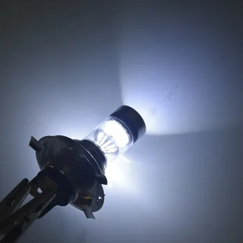 2VNT H4, H7 LED Lemputė 100W 3030 20SMD 6500K 12V LED Rūko Žibintai Super Ryškus Baltas Led Auto Lemputė H4