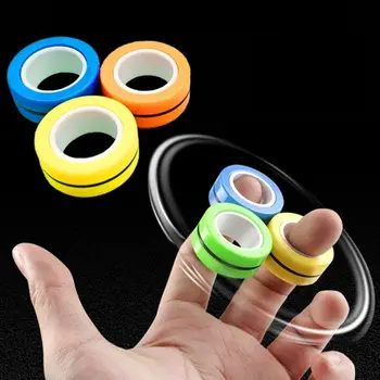 3 žiedo suktuko magneto žiedus stiprus magnetinis žaislas magnetinės apyrankės magnetinis žiedas sukasi galiuką į viršų