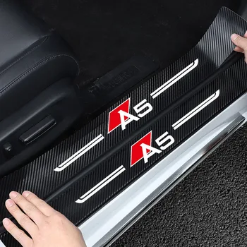 3D Automobilių Durų Lipdukas Anglies Pluošto, Įbrėžimams Atsparus Dangtis Audi A5 Automobilių Apsaugos Kino Išorės stilizavimo Automobilių Reikmenys