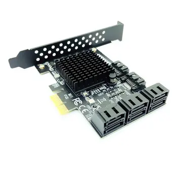 4 Port SATA 3 PCI Express Plėtros Plokštę PCI-E, SATA Valdiklio PCIE 1X į SATA3.0 Kortelė 6Gb Adapteris Pridėti Korteles HDD SSD
