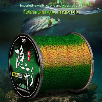 500m Žvejybos Linija Fluoridų Nematomas Super Stiprus Spoted Linijos 3D Nuskendo Nailono Žvejybos Linija Bionic Vienagijai siūlai, Žuvų Liniją