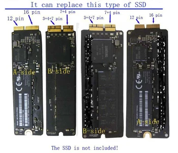 50PCS Pridėti Kortelės M. 2 128 GB 256 GB 512 GB NVMe M. 2 NGFF PCIe SSD vėlai 2013 2017 