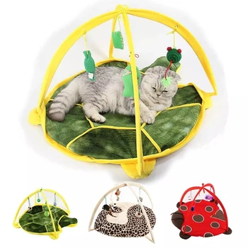 52x35cm kačių žaisti motina katė palapinė veiklos centras su pakabinimo katė žaislas kamuolys pele lauko pet lova kačių žaisti palapinę lengva nešiotis