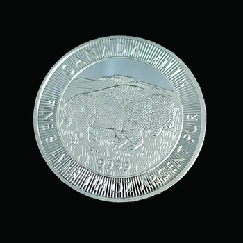 5VNT Šiaurės Amerikos Bizonų Proginės Sidabro Monetos 1OZ Kolekcionuojamų Verslo Dovanos