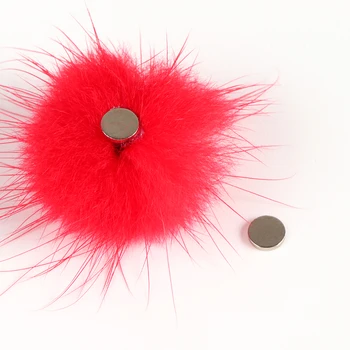 6Pcs/Box Pompoms Pliušinis Širdies 3D Nagų Dailė Papuošalai Minkštas pūkų kamuoliuką Nuimamas Magnetas bižuterijos Manikiūro Dizainas Priedai