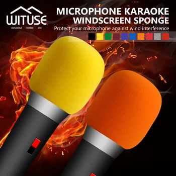7x3.5CM Microphone Mic Putomis Padengti Mikrofonas laisvų Rankų įranga Grotelių, Priekinio stiklo Sponge Putų Apima Rankinius Etape Mikrofonas