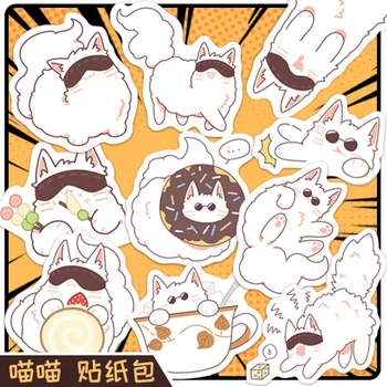 Anime Džiudžiutsu Kaisen Gojo Satoru 5T5 Cute Kačių Serijos Šaldytuvas Bagažo Lipduką Animacinių filmų Paster Telefono užrašų knygelė 
