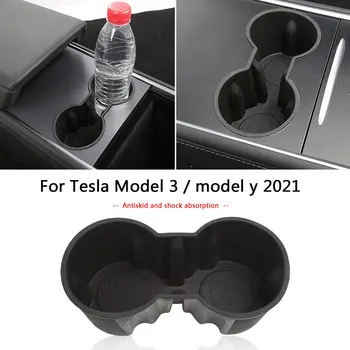Automobilių Vandens Puodelio Laikiklis Konsolė Puodelio Laikiklį Įdėkite už Tesla Modelis 3 Modelis Y 2021 Interjero Priedai