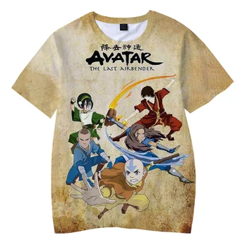 Avatar The Last Airbender 3D Marškinėliai 2021 Naujas Avataras Aang Marškinėliai Atsitiktinis Plius Dydis Vasaros Drabužių Stilius, Grafinis Viršūnes Tees