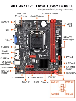 B75 plokštė Combo LGA 1155 pagrindinėse plokštėse rinkinys su i5 3570 Quad-Core cpu ir 2*8GB ddr3 1 600mhz darbalaukio atmintis