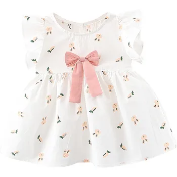 Baby Girl Dress 2021 Naujas Vasaros Vaikai Kostiumas Morkų Spausdinti Princesė Suknelė Mielas Infrant Kūdikių Drabužiai Lankas Suknelė Mergina Drabužių