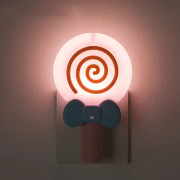 Belaidžio Animacinių filmų Naktį LED Lemputės, Apšvietimo Jutiklis Plug Mini Naktį šviesos Lempos Vaikams, Vaikų Kambarį, Miegamąjį Šviesos kontrolė