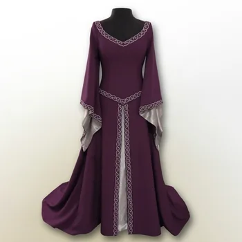 Cosplay Viduramžių Rūmuose Princesė Dress Suaugusieji, Derliaus Šalis, vakare gown Retro Renesanso Tailed Dress Kostiumai, plius dydis 5XL