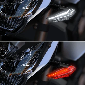DVASIA ŽVĖRIS Motociklo Universalus 12V Posūkio Signalo Lemputė, LED Žibintas Honda CBR 500R/650R BMW R1200GS Suzuki GSX 750