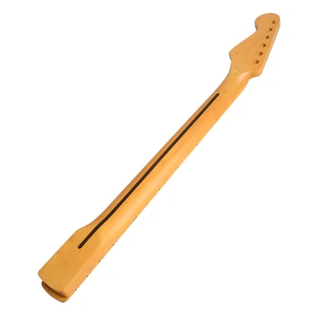 Derliaus Klevas Elektrinė Gitara Neck 22 Skirsniai Fingerboard Fretboard S T Strat (Geltona spalva)