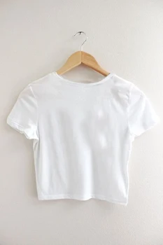 Didmeninė Nuorodą Užsakymą Pagaminti savo dizainą Sublimacijos Spausdinimo Pieno Šilko Moterų Pasėlių t-marškinėliai, topai
