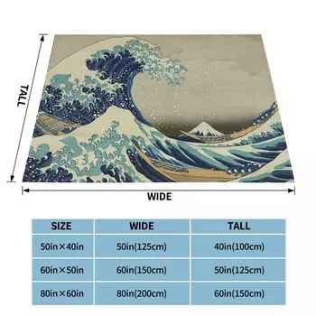 Didžiosios Bangos Off Kanagawa - Katsushika Hokusai Mesti, Antklodė, Pagalvėlės, Kilimai Gobtuvu Antklodė Strandlaken Terry Lapas