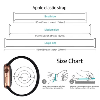 Dirželis Apple Žiūrėti Juosta 40mm 44mm iWatch serie3/4/5/6/SE Elastingas Diržas Silikono Solo Linijos apyrankė 