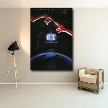 E. T. Papildomų Sausumos Klasikinis Filmas Apima plakatus Sienų Dažymas Dekoratyvinis Drobės Nuotraukos Spausdinimas (be Rėmelio)