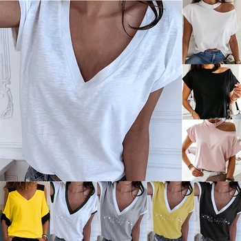 GAOKE Balta Vasaros Marškinėliai Moterims Laisvalaikio Moteriški Tee Marškinėliai Harajuku Viršūnes trumpomis Rankovėmis T-shirt Ladies Moterų Clothings