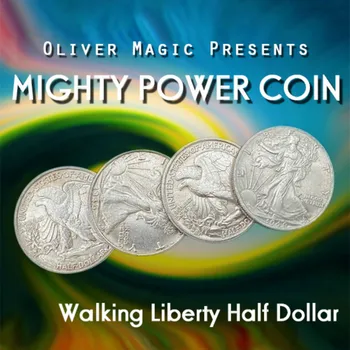 Galingas Galios Monetos (Pėsčiomis Laisvės Pusė Dolerio) pateikė Oliver triukui Satge Arti Magia Įdomus Monetos Skverbtis Iliuzija Gudrybė
