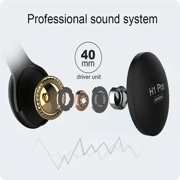 HIFI Stereo Ausinės Bluetooth Ausinių Triukšmo panaikinimo Belaidžių Ausinių Sporto, Muzikos Ausinės Mikrofonas 