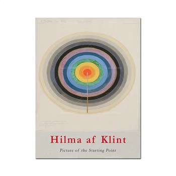 Hilma Af Clint parodos plakatas abstraktus menas, senovinių spaudinių, Matisse, Klimt, dovanų idėjos, sienų dekoravimas