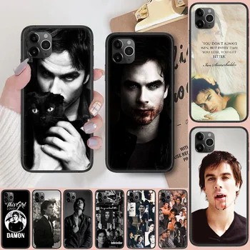 Ian Somerhalder Vampyro Dienoraščiai Telefono Padengti Korpuso iphone 5 5s se 2 6 6s 7 8 12 mini plus X XS XR 11 PRO MAX juoda