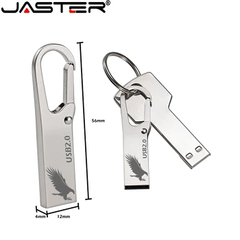 JASTER usb flash drive, Metalo Mygtuką USB 2.0 pen drive 4GB 8GB 16GB 32GB 64GB 128GB Pendrive Micro USB Atminties kortelėje, U disko urmu
