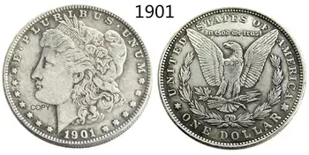 JAV 1901 Morgan Doleris Kopijuoti Monetos Sidabro Padengtą