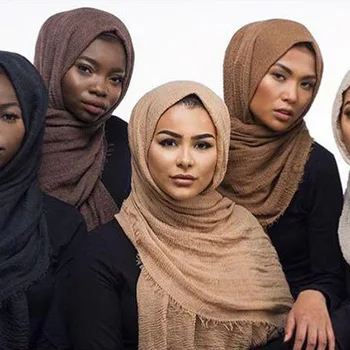 JTVOVO 2021 Naujas Vasaros Musulmonų vientisos Spalvos Klostuotas Tiulio Moterų Mados Hijab Apvyniokite Galvą Skara Turbaną Skarelė Jersey Hijabs Bžūp